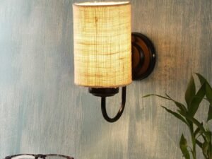Multicolor Wall Lamp | Elegant Jute Material | Stylish Ambient Light for Home, Office, Living Room, Bedroom, Hallway | Modern Decorative Wall Sconce - Model DV39