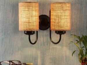 Multicolor Wall Lamp | Elegant Jute Material | Stylish Ambient Light for Home, Office, Living Room, Bedroom, Hallway | Modern Decorative Wall Sconce - Model DV53