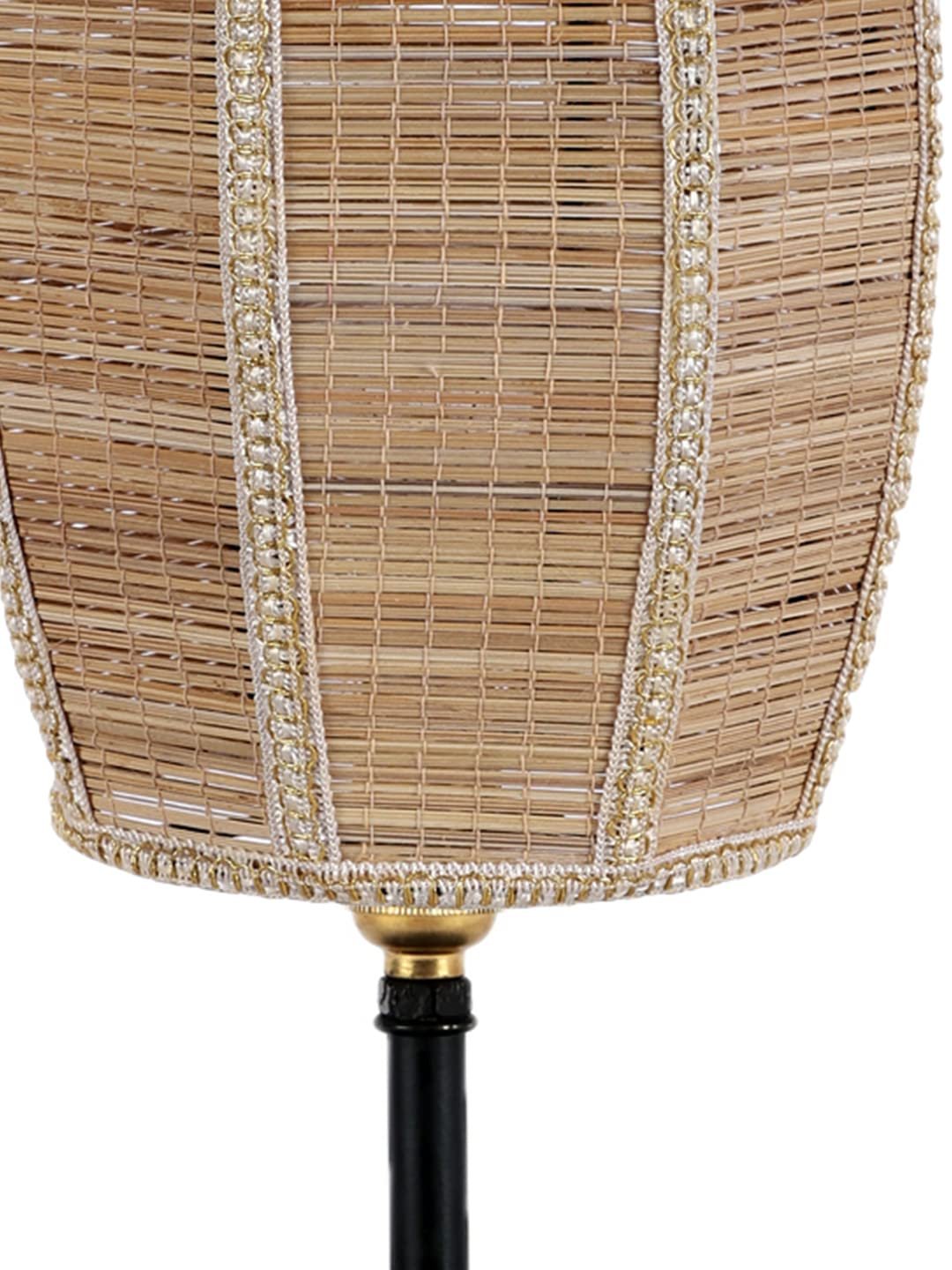 Wood Table lamp with Bamboo Shade(20)