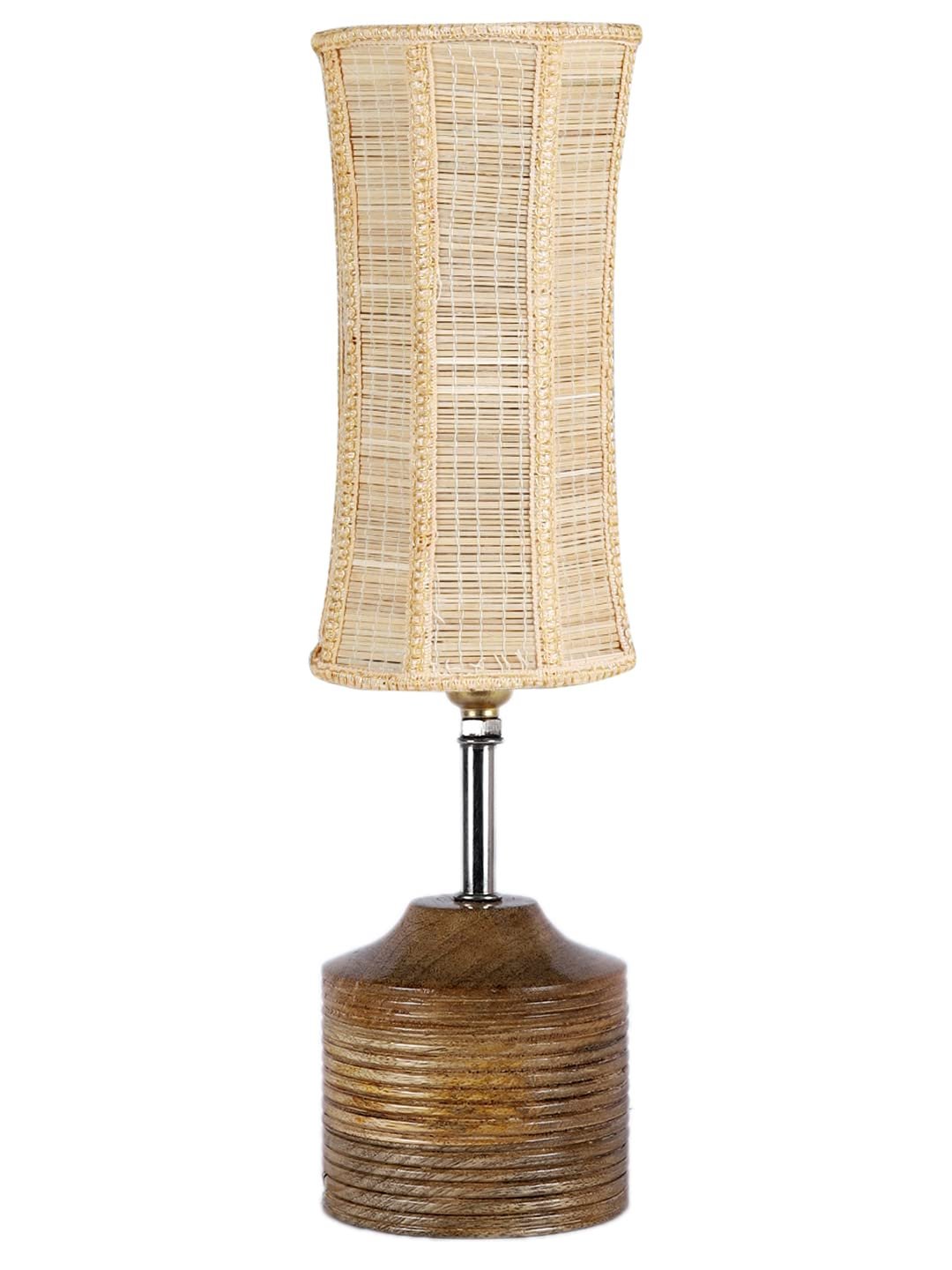 Wood Table lamp with Bamboo Shade(21)