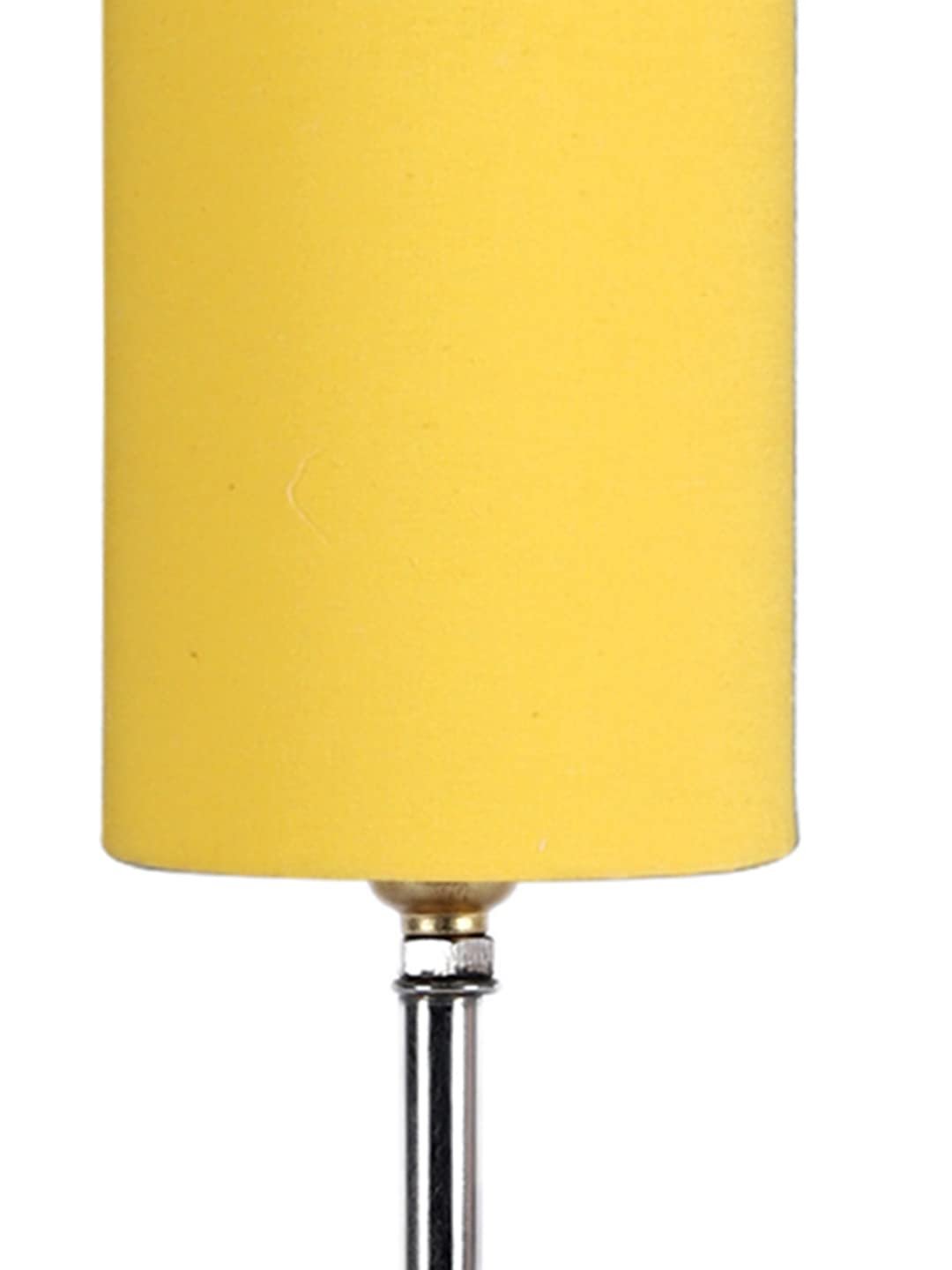 Wood Table lamp with Yellow Cotton Shade (126)