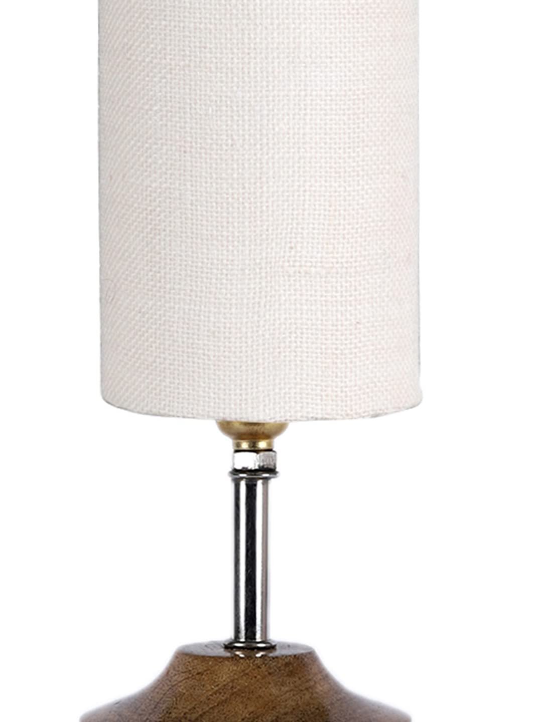 Wood Table lamp with White Jute Shade(30)