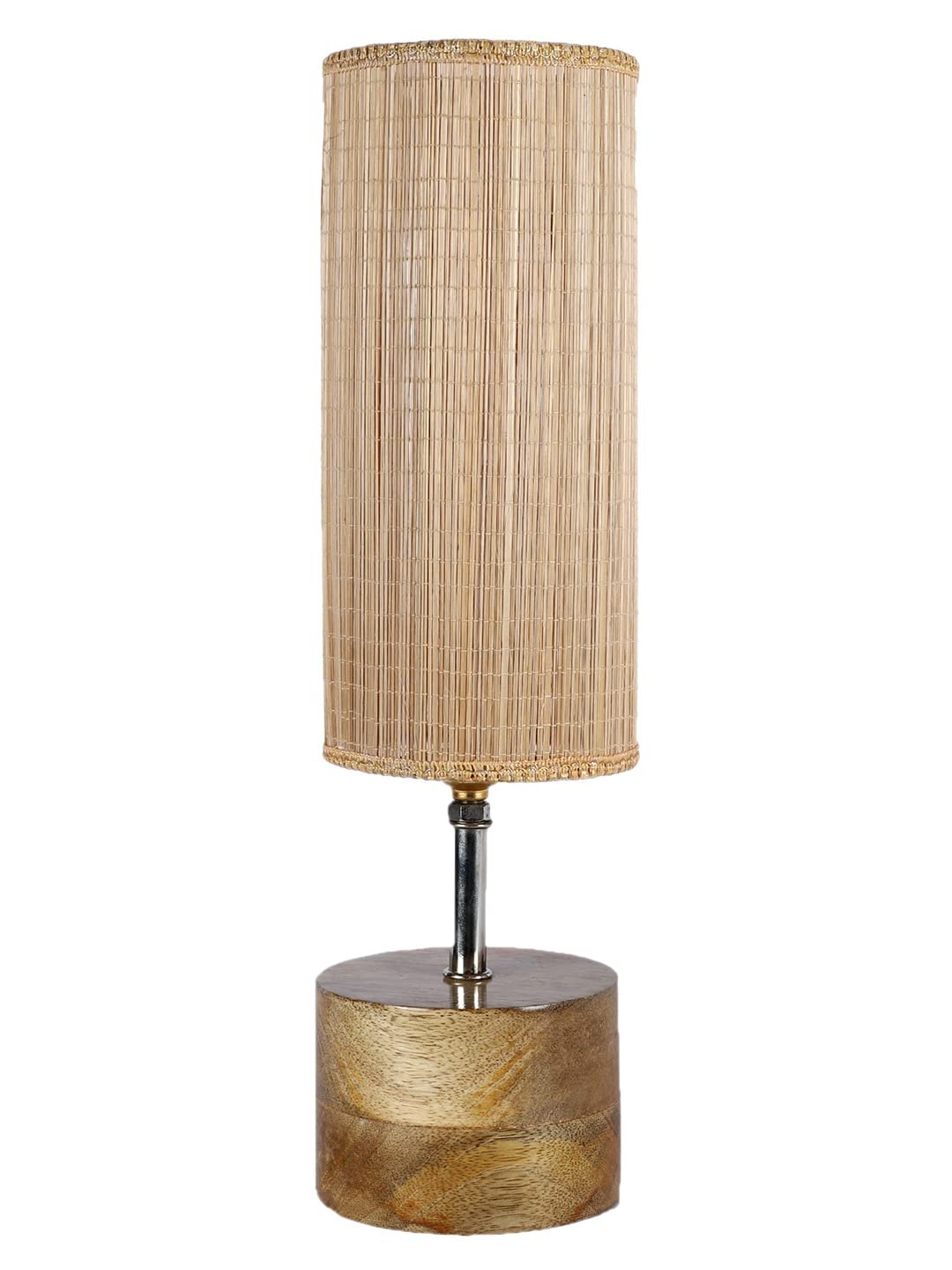 Bamboo Shade with with Wood lamp Base .(KK13)