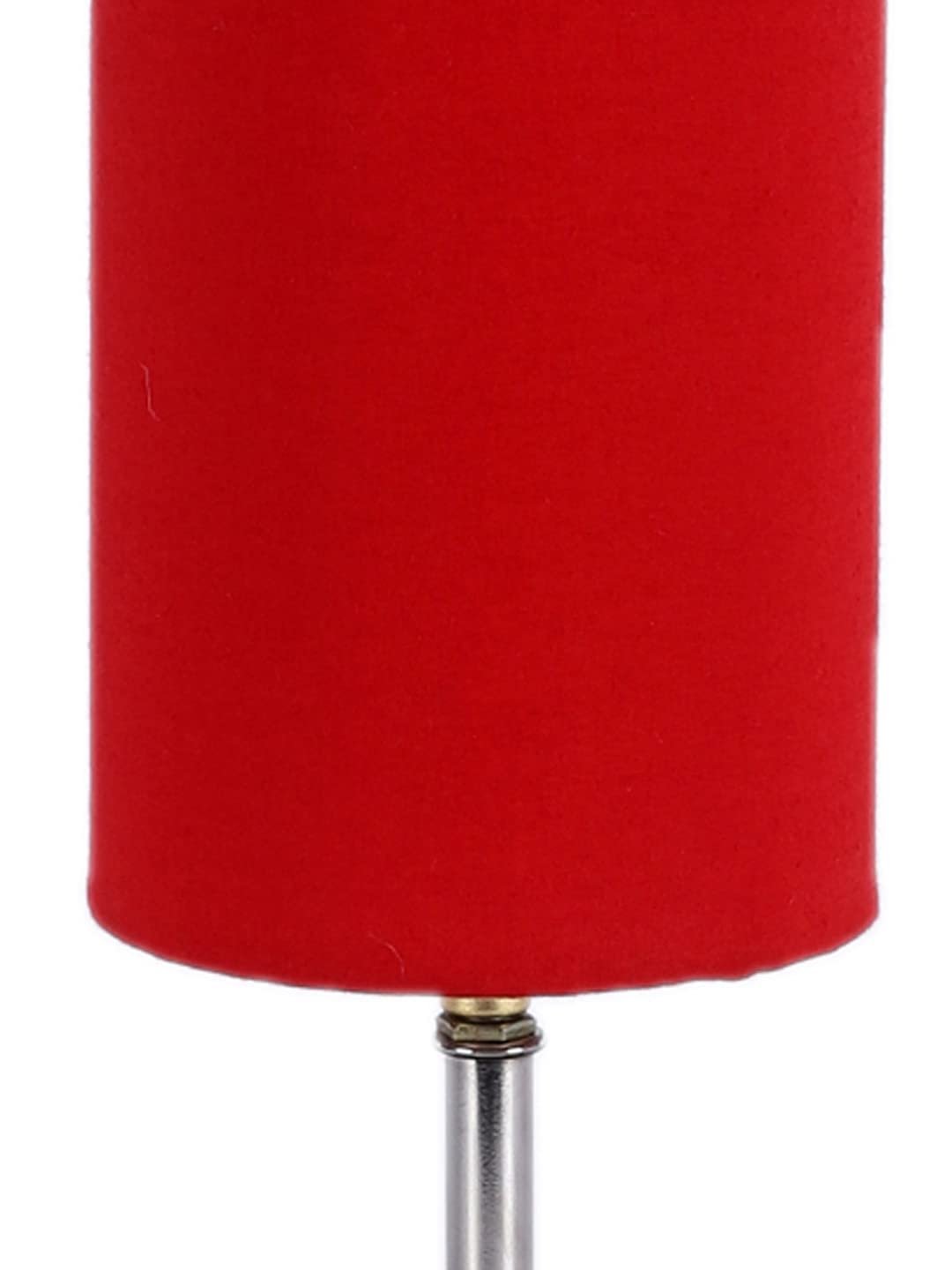 Red Cotton Shade with Wood lamp Base(784549)