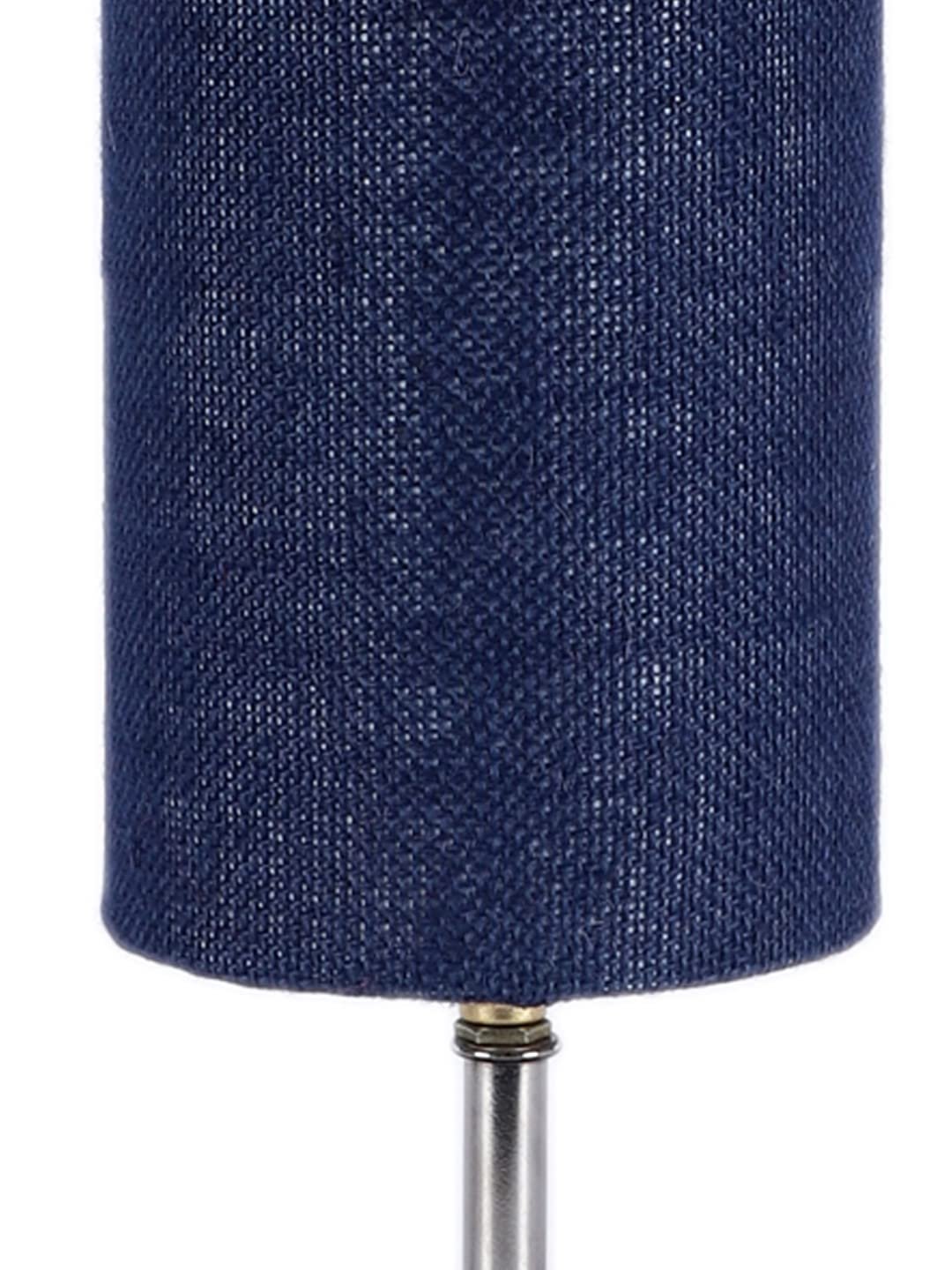 Blue Jute Shade with Wood lamp Base(097)