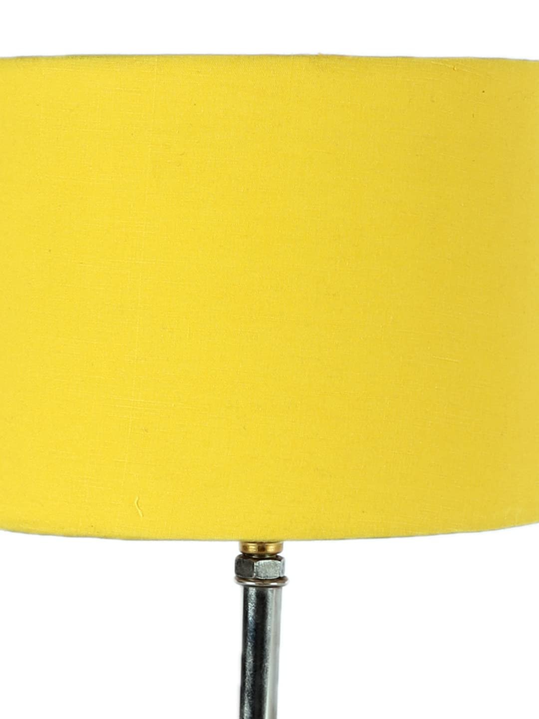 Yellow Cotton Shade with Wood lamp Base(AJ)