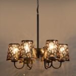 New Era 06 Light Chandelier with Etching Shades (ENG03)