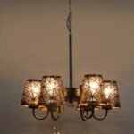 New Era 06 Light Chandelier with Etching Shades (ENG04)
