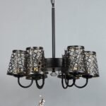 New Era 06 Light Chandelier with Etching Shades (ENG)