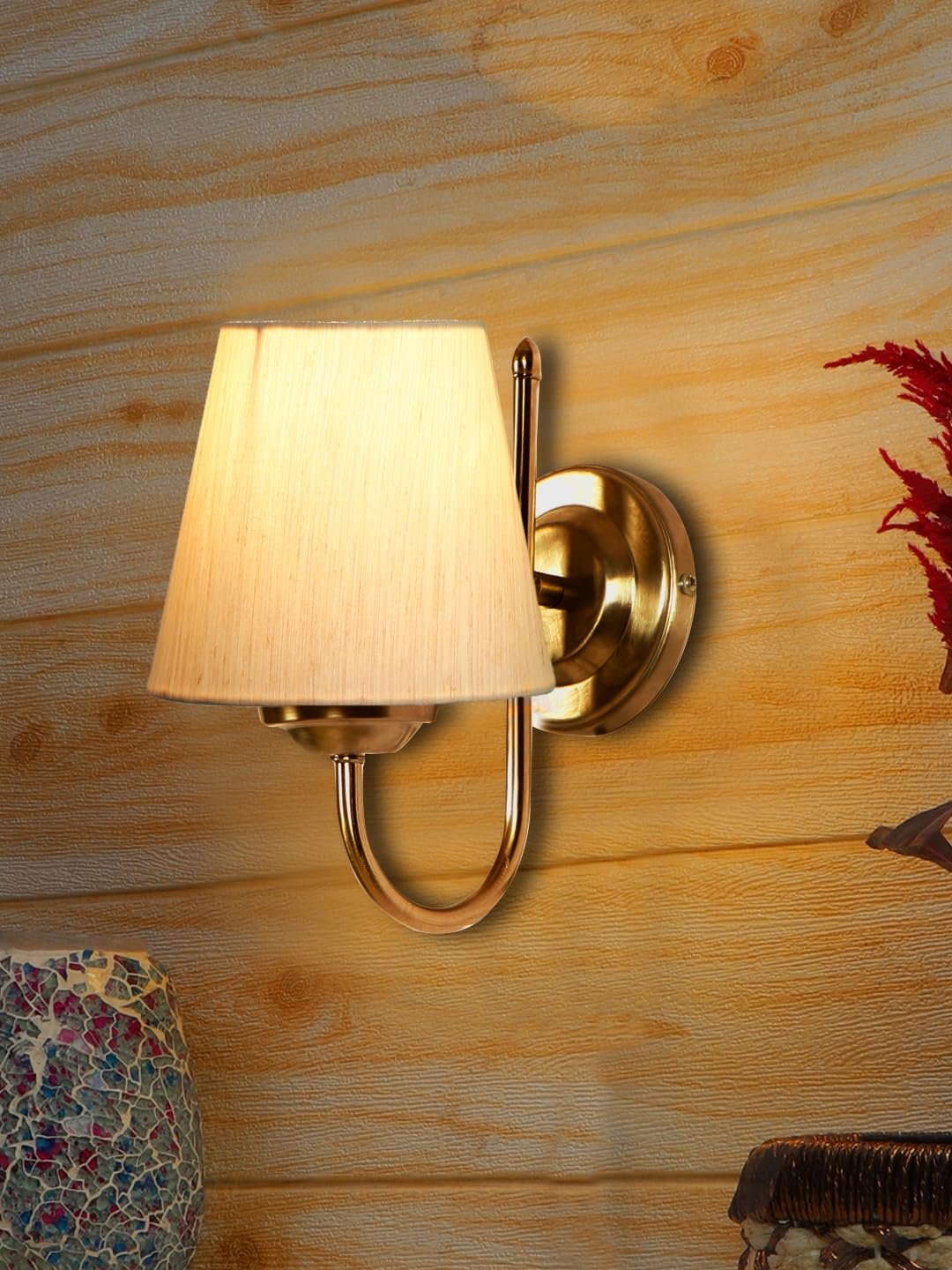 New Era 06 Light Chandelier with Conical Khadi Lamp Shade(ENG10)