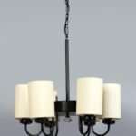 New Era 06 Light Chandelier with Jute Lamp Shade(ENG11)