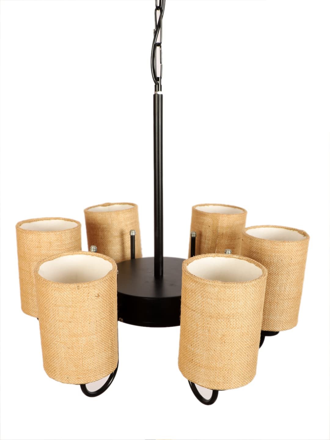 New Era 06 Light Chandelier with Khadi Lamp Shade(ENG12)
