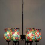 New Era 06 Light Chandelier with Mosaic Glass Shade (ENG16)
