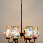 New Era 06 Light Chandelier with Mosaic Glass Shade (ENG17)