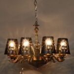 New Era 08 Light Chandelier with Etching Shades (ENG32)