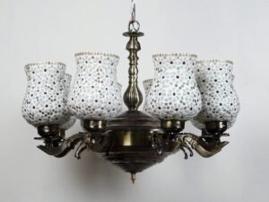 New Era 08 Light Chandelier with Mosaic Glass Shade (ENG47)