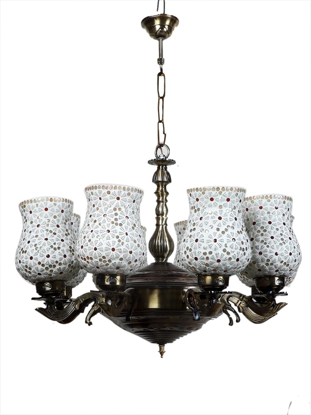 New Era 08 Light Chandelier with Mosaic Glass Shade (ENG47)