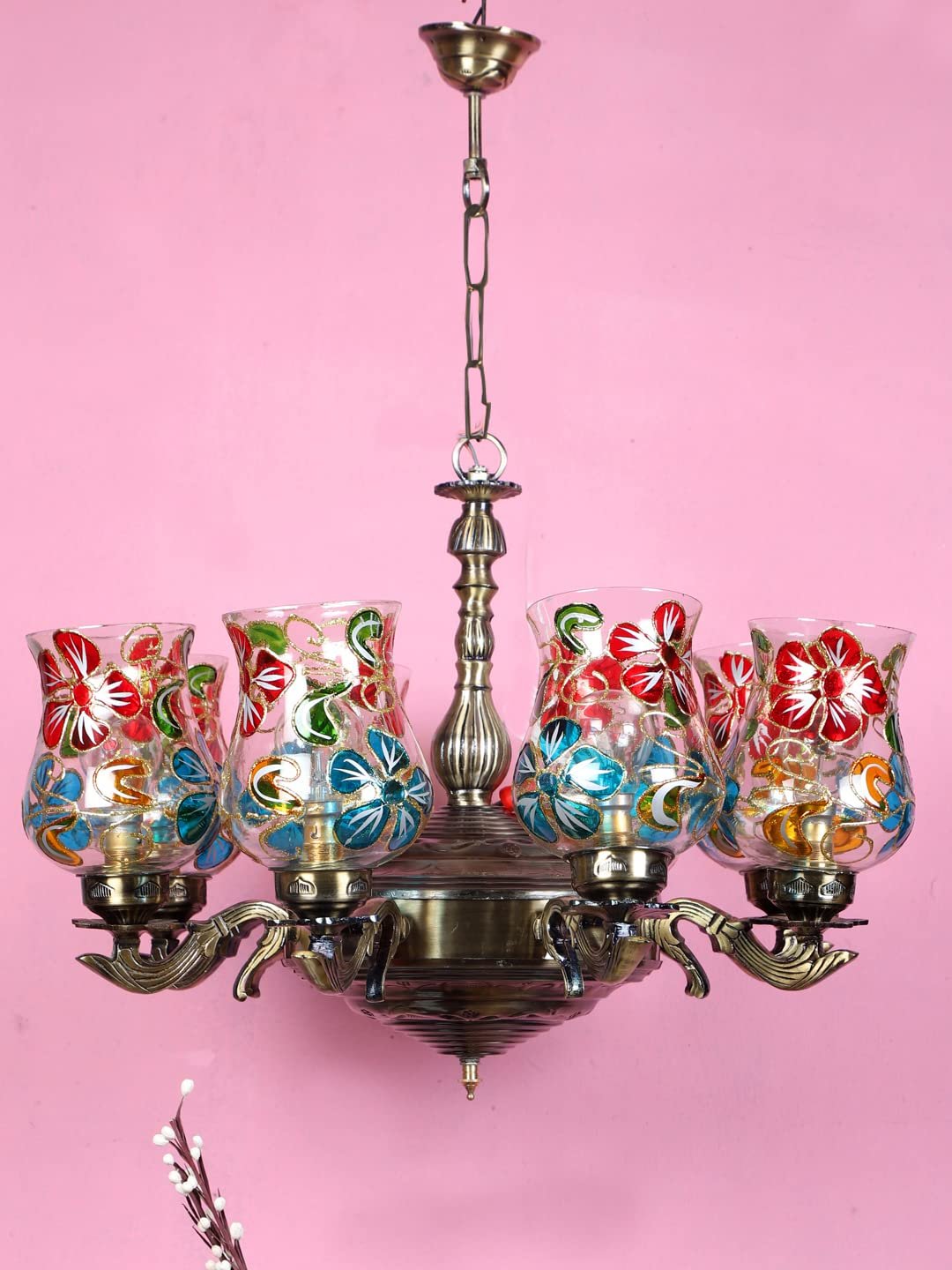 New Era 08 Light Chandelier with Mosaic Glass Shade (ENG51)