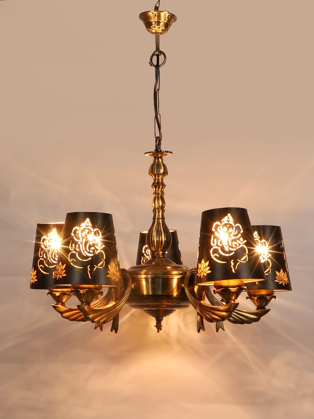 New Era  Light Chandelier with Etching Shades (ENG60)