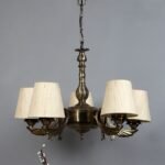 New Era  Light Chandelier with Conical Khadi Lamp Shade(ENG62)