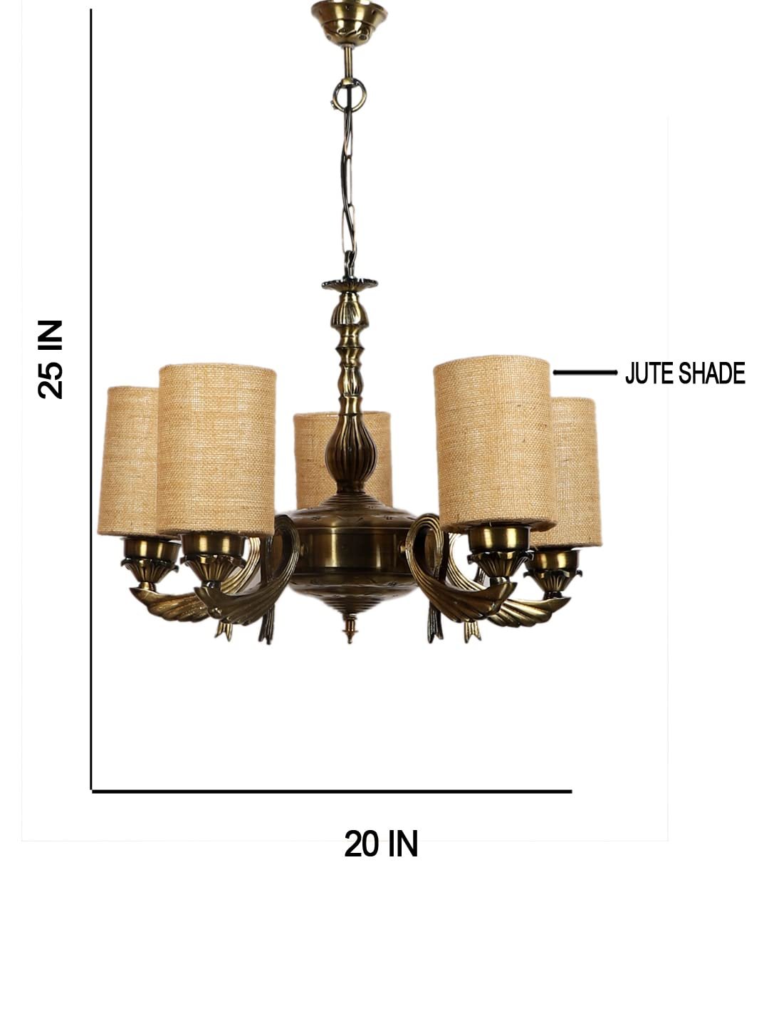 New Era  Light Chandelier with Jute Lamp Shade(ENG63)