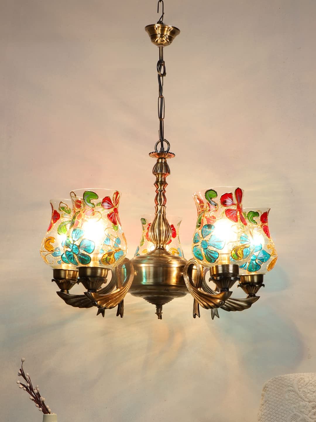 New Era  Light Chandelier with Mosaic Glass Shade (ENG65)