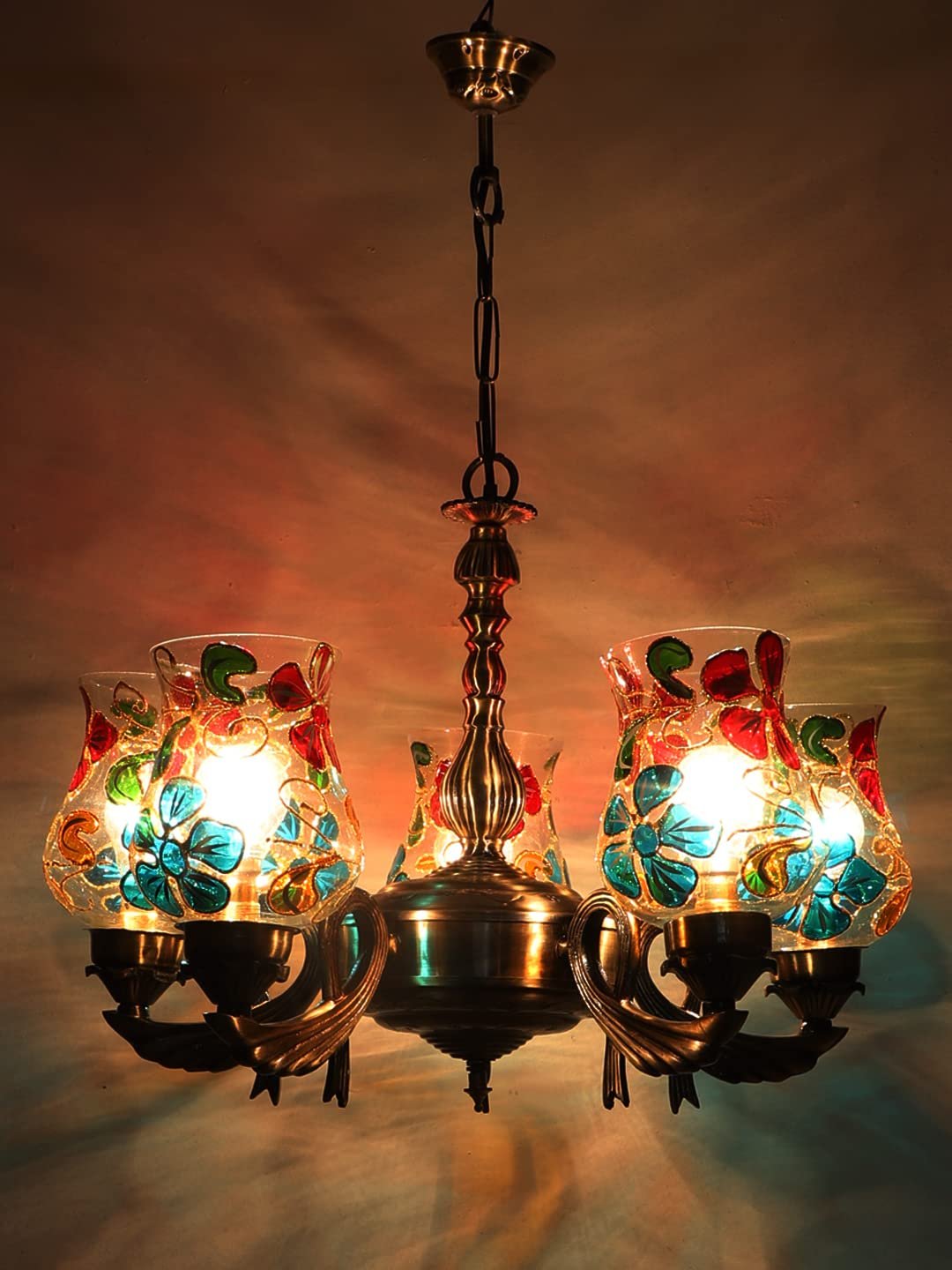 New Era  Light Chandelier with Mosaic Glass Shade (ENG65)