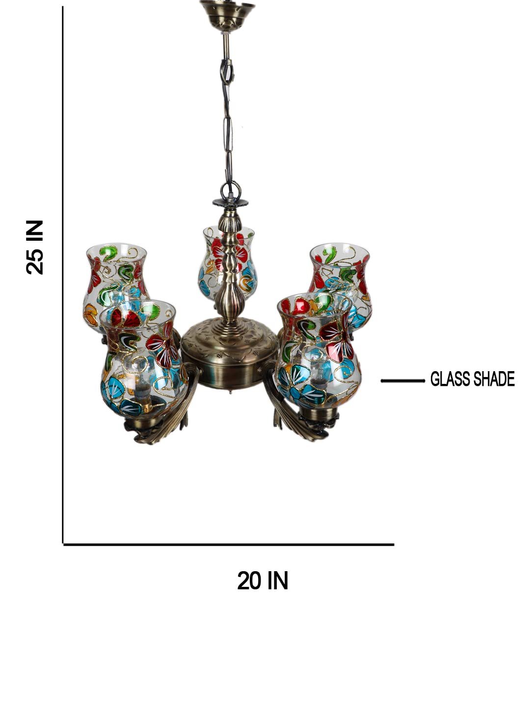 New Era  Light Chandelier with Mosaic Glass Shade (ENG65)