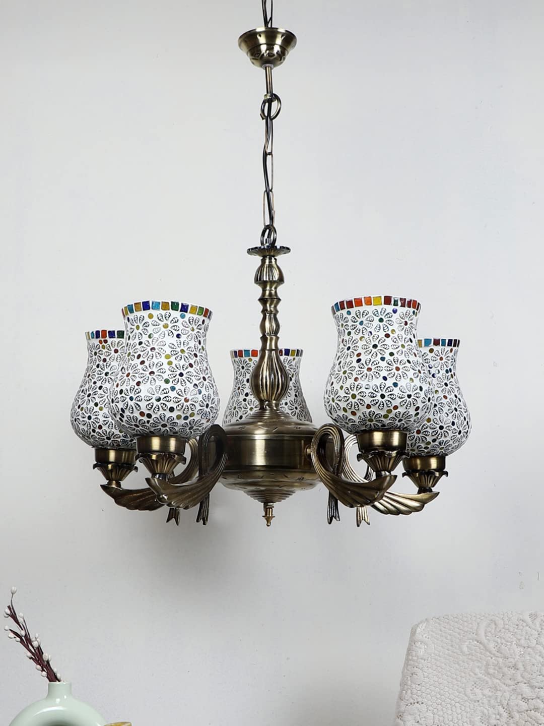 New Era  Light Chandelier with Mosaic Glass Shade (ENG68)