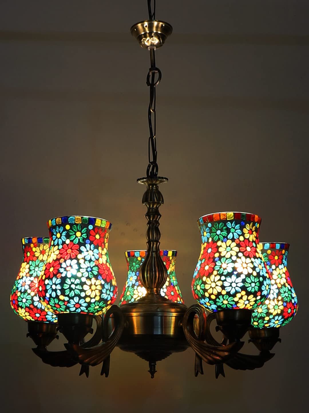 New Era  Light Chandelier with Mosaic Glass Shade (ENG68)