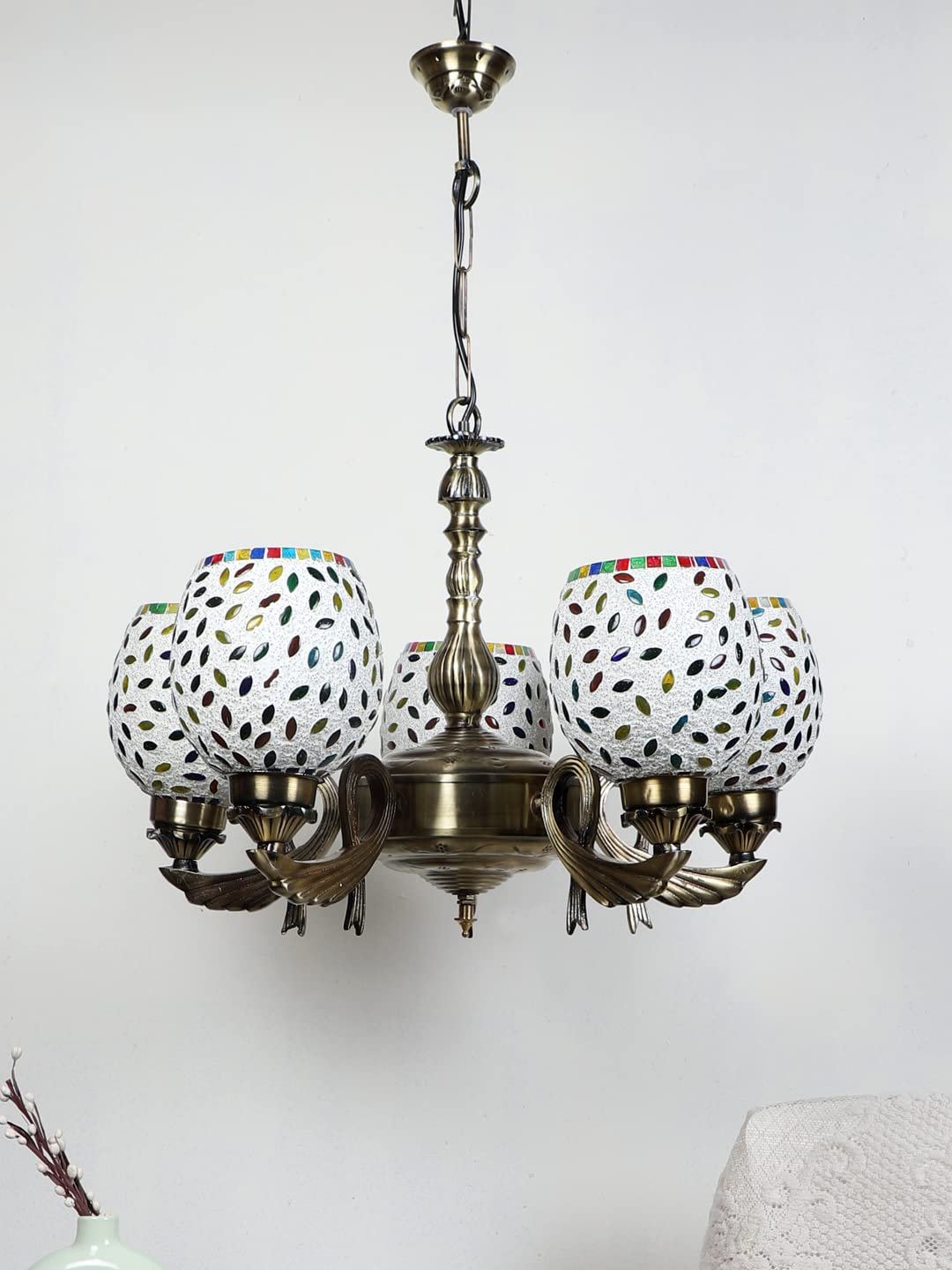 New Era  Light Chandelier with Mosaic Glass Shade (ENG70)