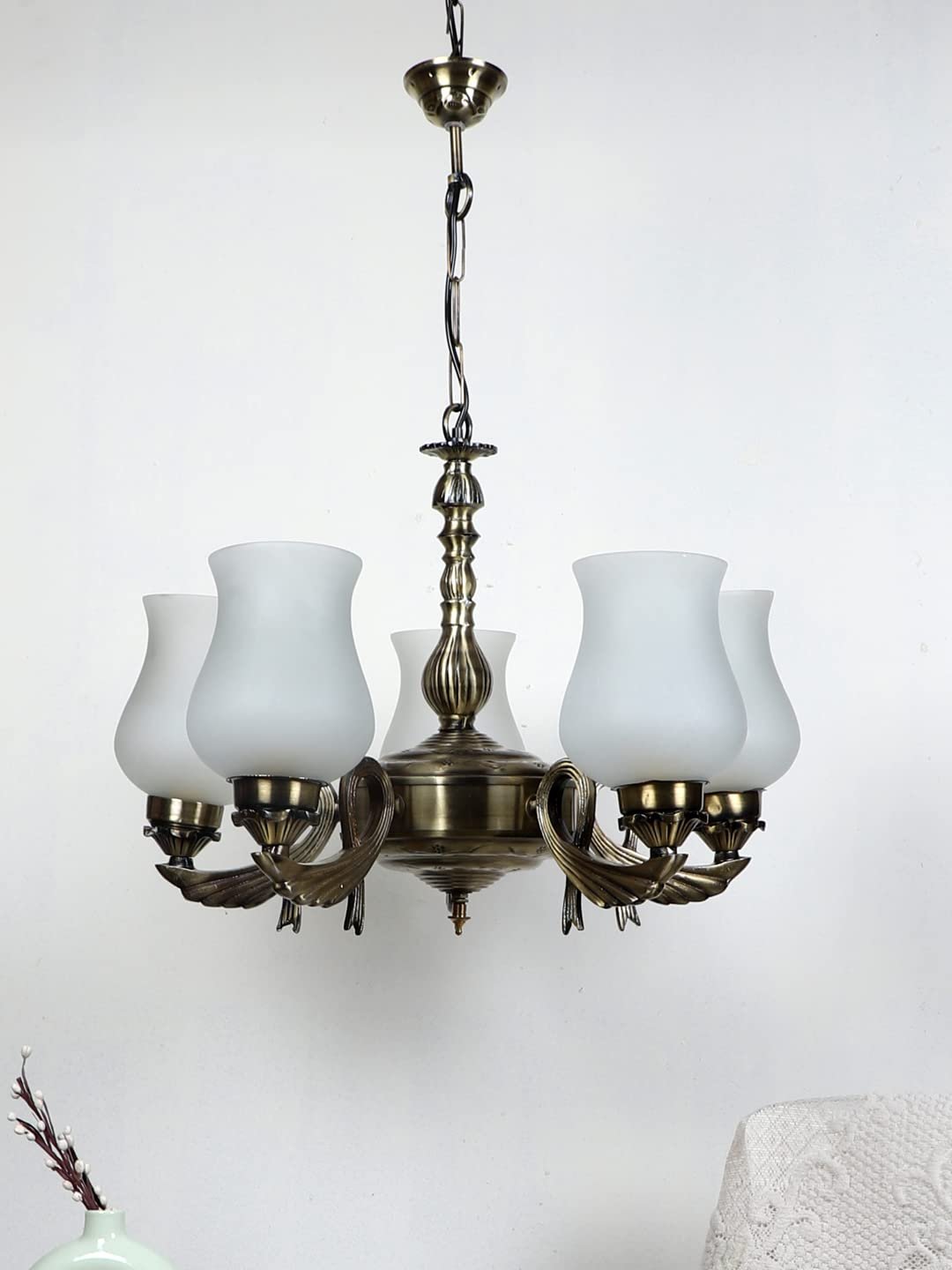 New Era  Light Chandelier with Milky Glass Shade (ENG72)