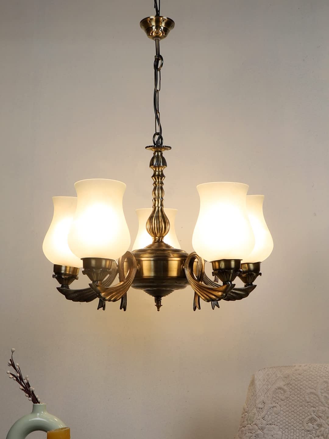 New Era  Light Chandelier with Milky Glass Shade (ENG72)