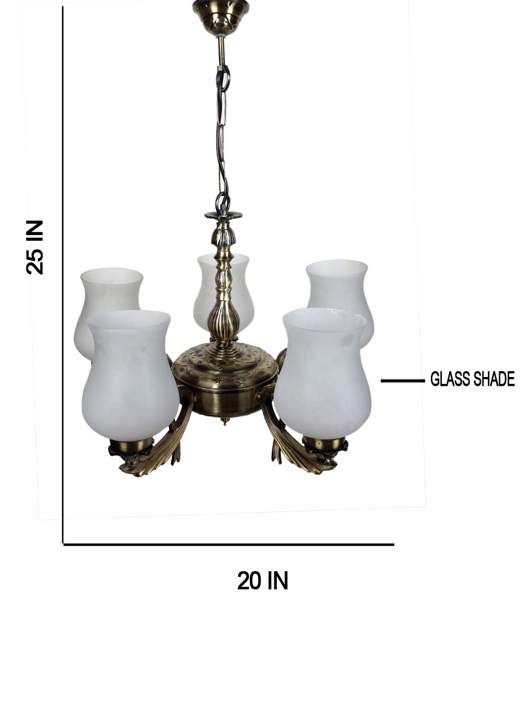 New Era  Light Chandelier with Milky Glass Shade (ENG72)
