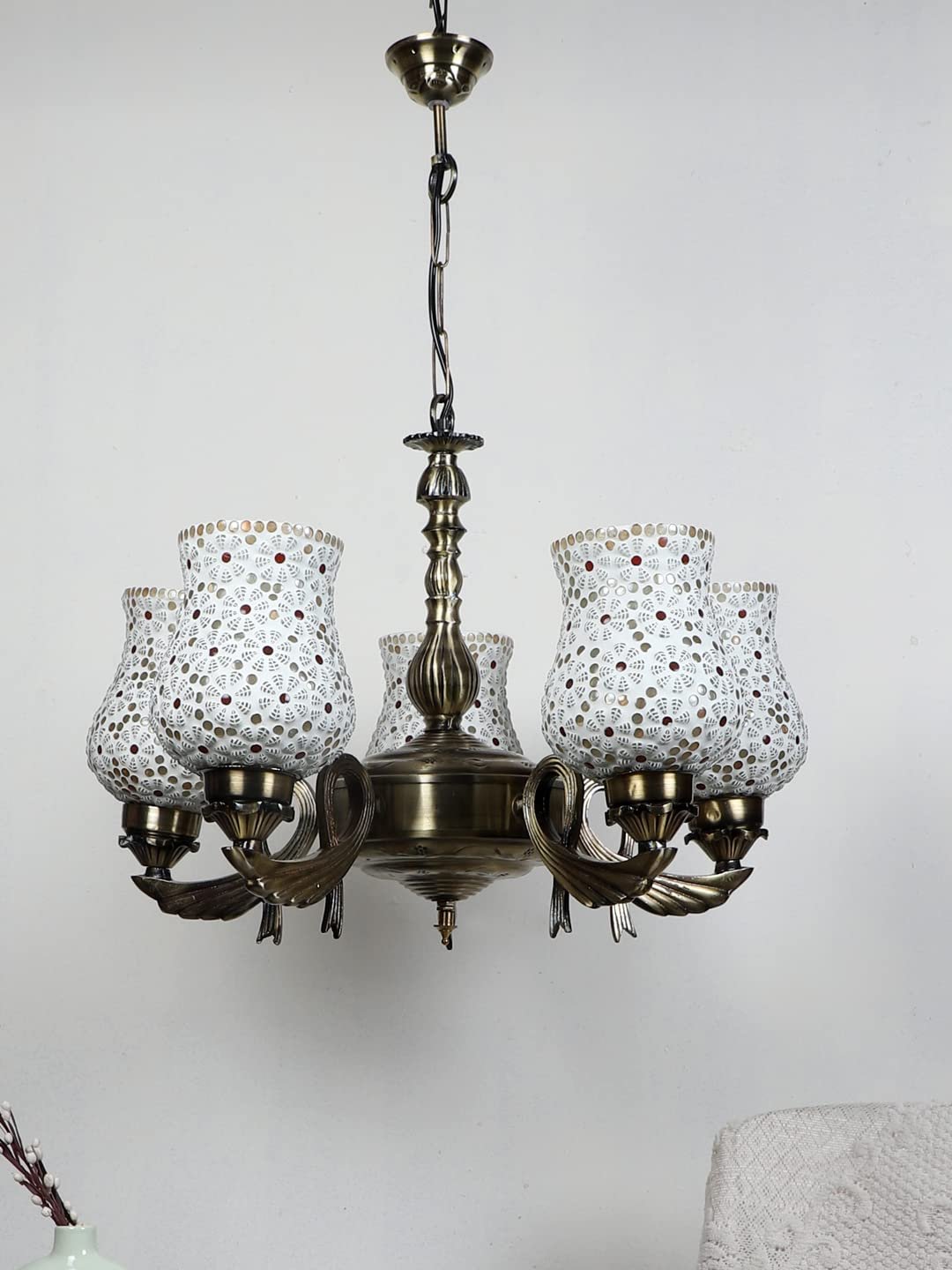 New Era  Light Chandelier with Mosaic Glass Shade (ENG75)