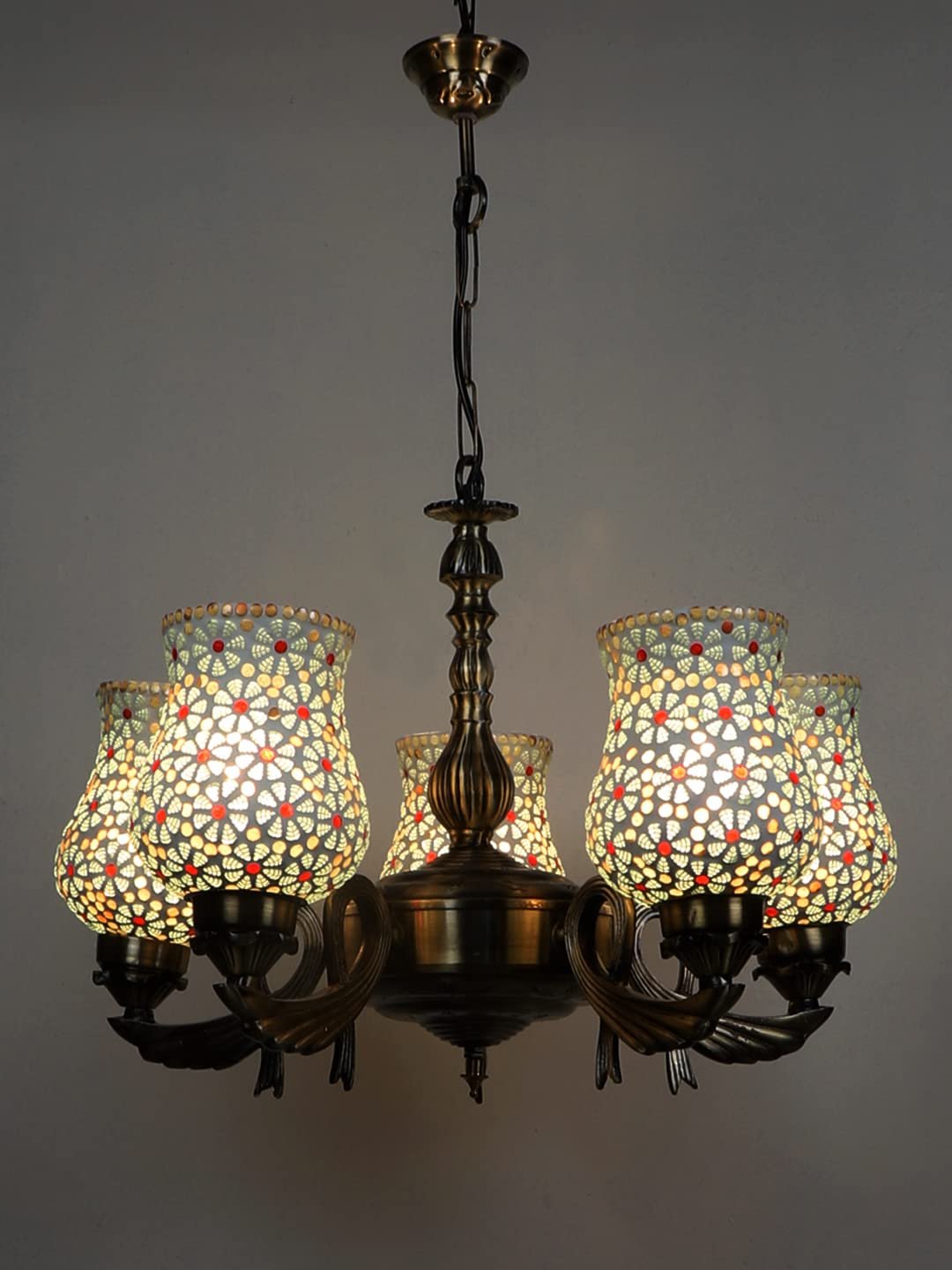 New Era  Light Chandelier with Mosaic Glass Shade (ENG75)