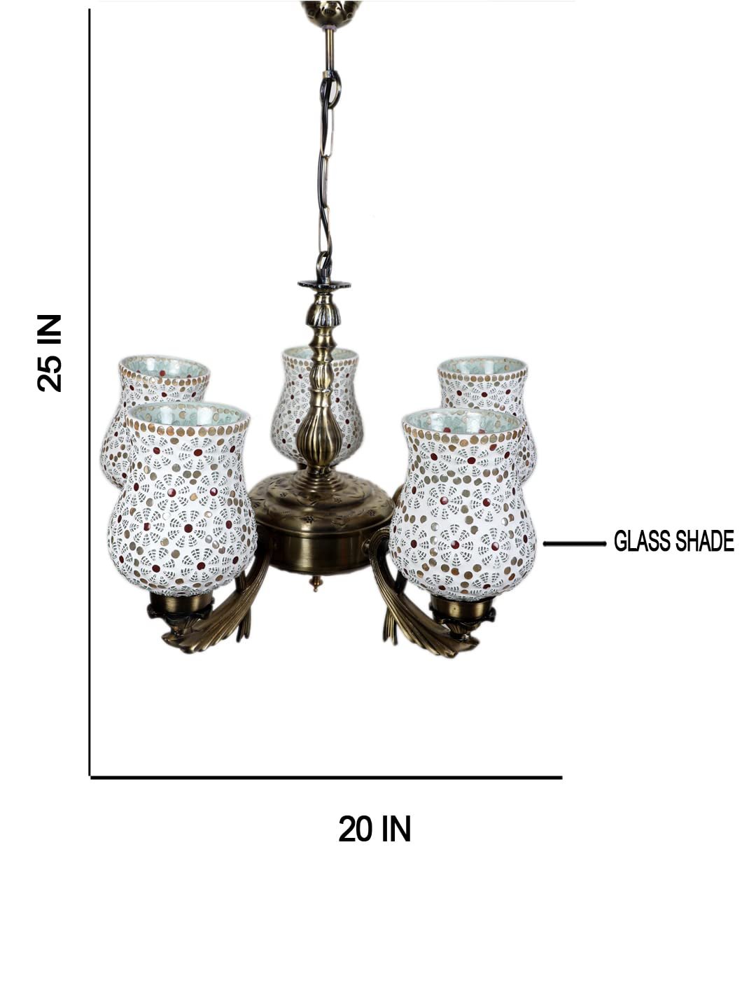 New Era  Light Chandelier with Mosaic Glass Shade (ENG75)