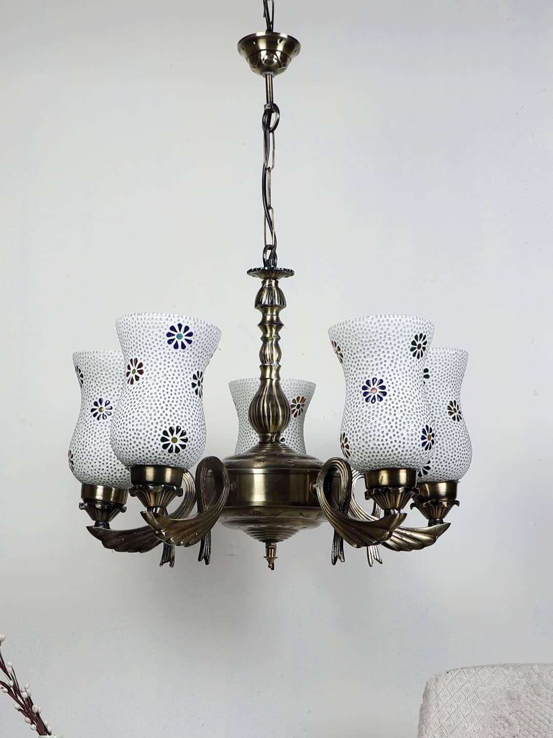 New Era  Light Chandelier with Mosaic Glass Shade (ENG76)