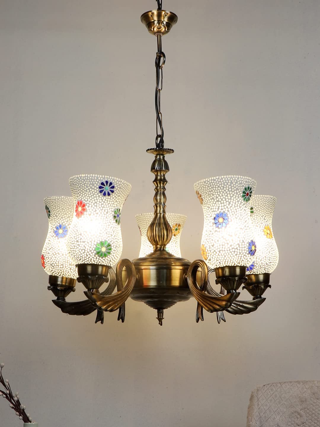 New Era  Light Chandelier with Mosaic Glass Shade (ENG76)