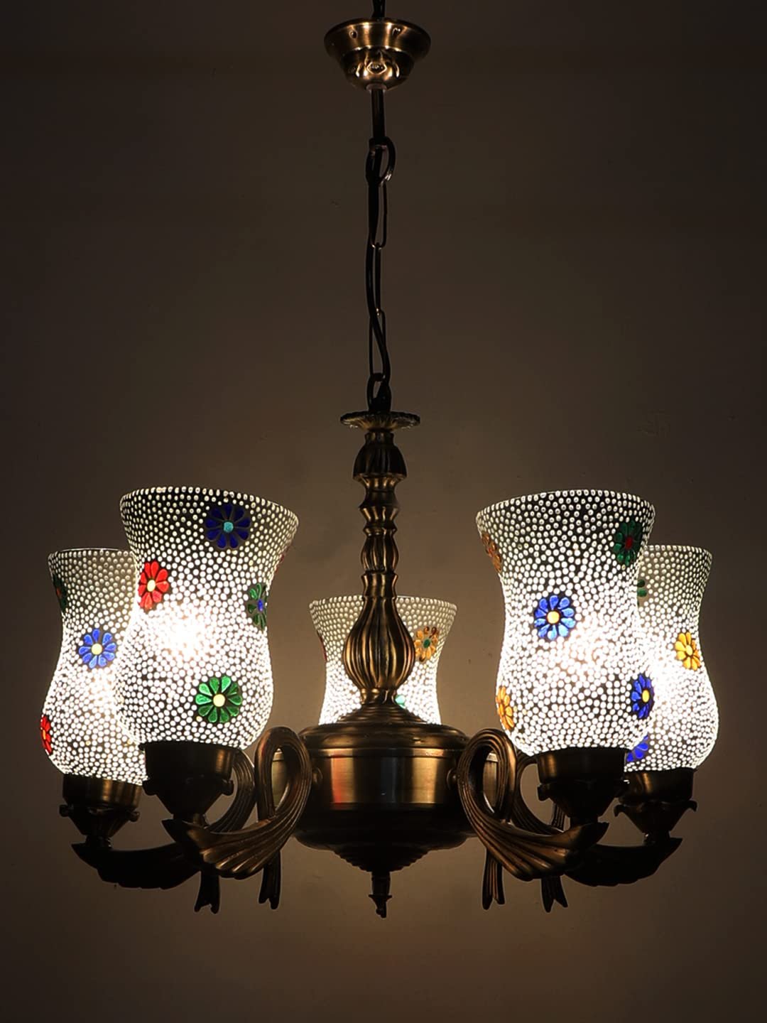 New Era  Light Chandelier with Mosaic Glass Shade (ENG76)