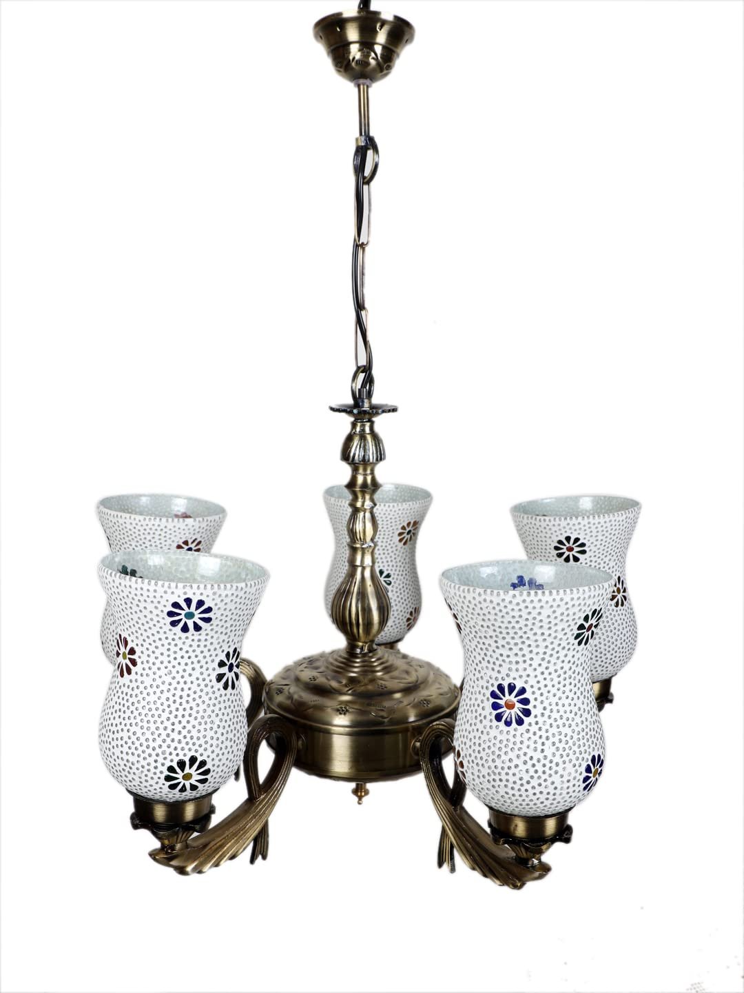 New Era  Light Chandelier with Mosaic Glass Shade (ENG76)