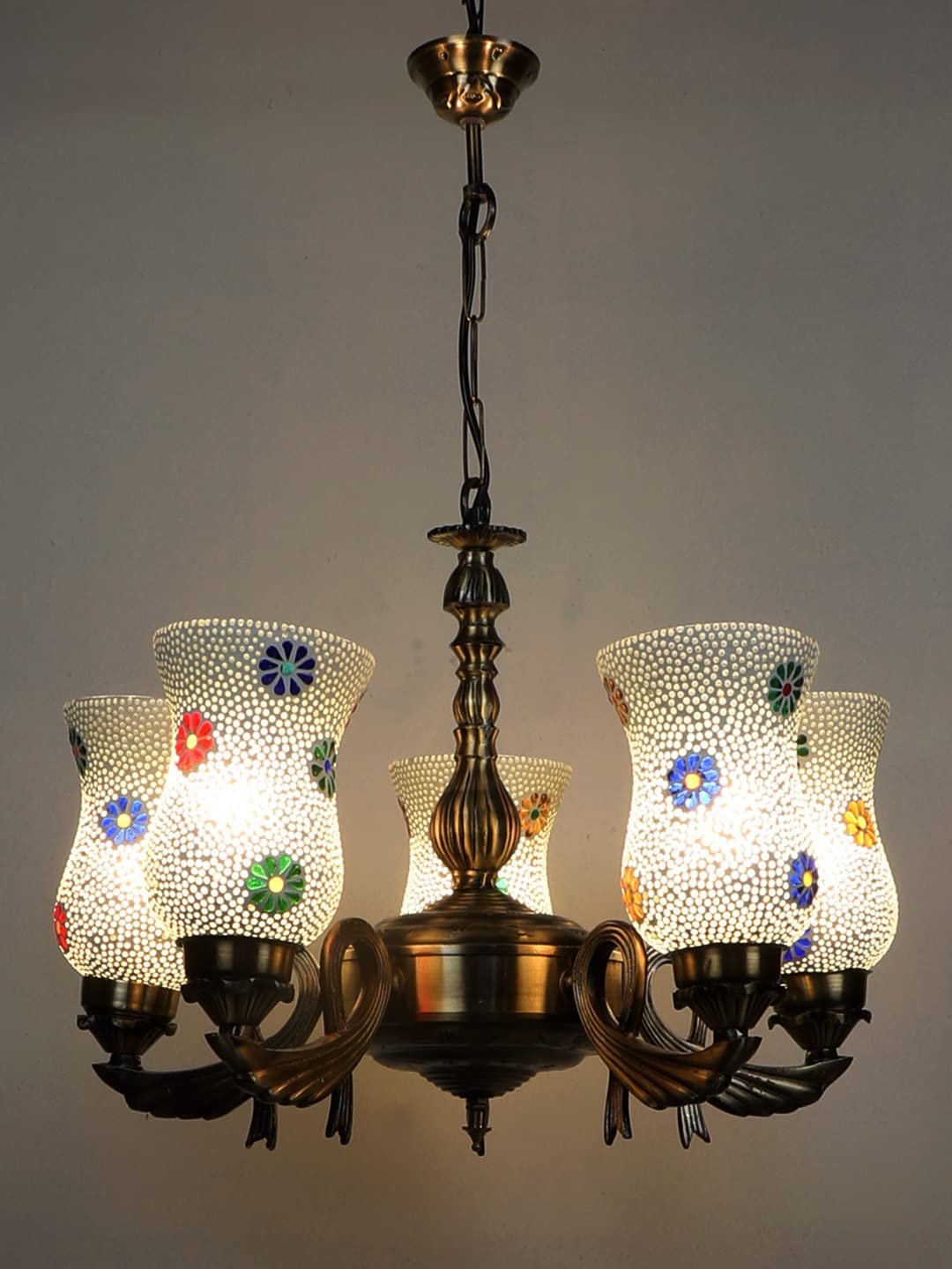 New Era  Light Chandelier with Mosaic Glass Shade (ENG76)