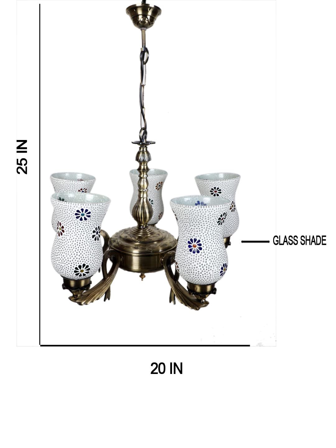 New Era  Light Chandelier with Mosaic Glass Shade (ENG76)