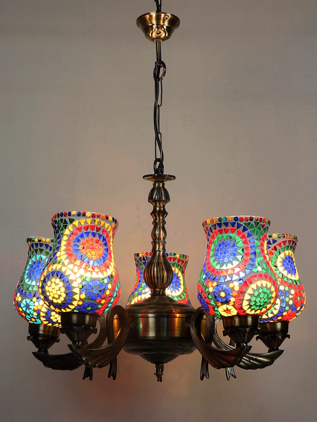 New Era  Light Chandelier with Mosaic Glass Shade (ENG77)