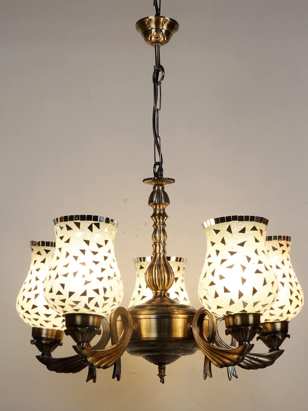 New Era  Light Chandelier with Mosaic Glass Shade (ENG78)