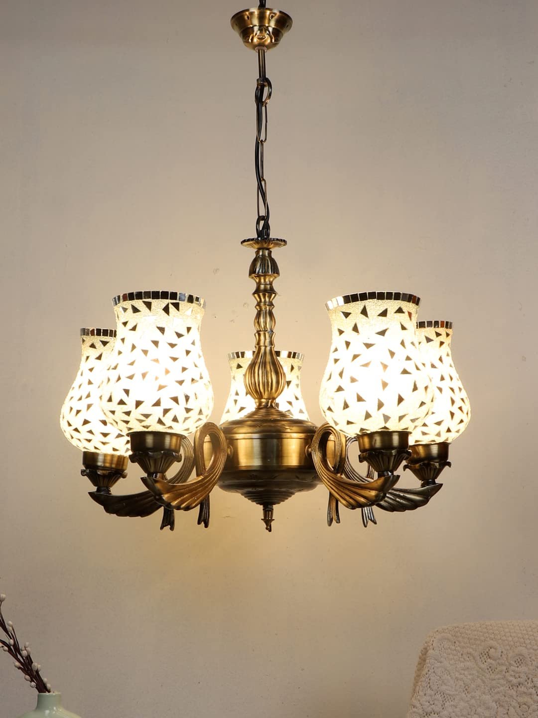 New Era  Light Chandelier with Mosaic Glass Shade (ENG78)