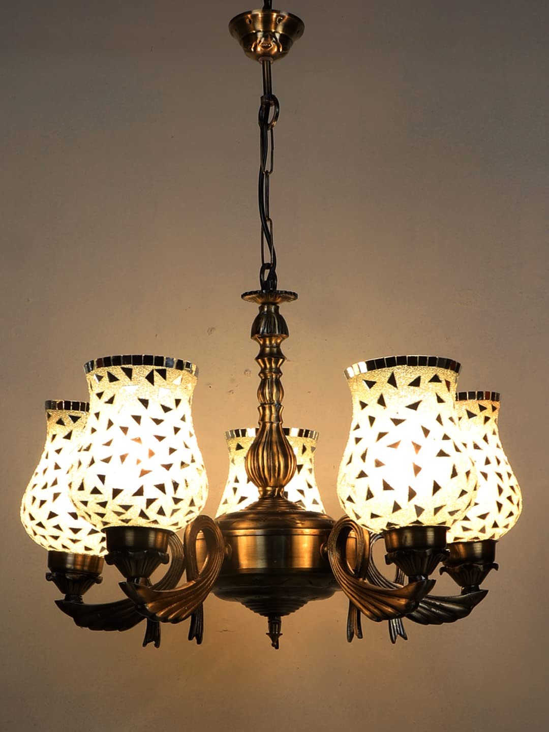 New Era  Light Chandelier with Mosaic Glass Shade (ENG78)