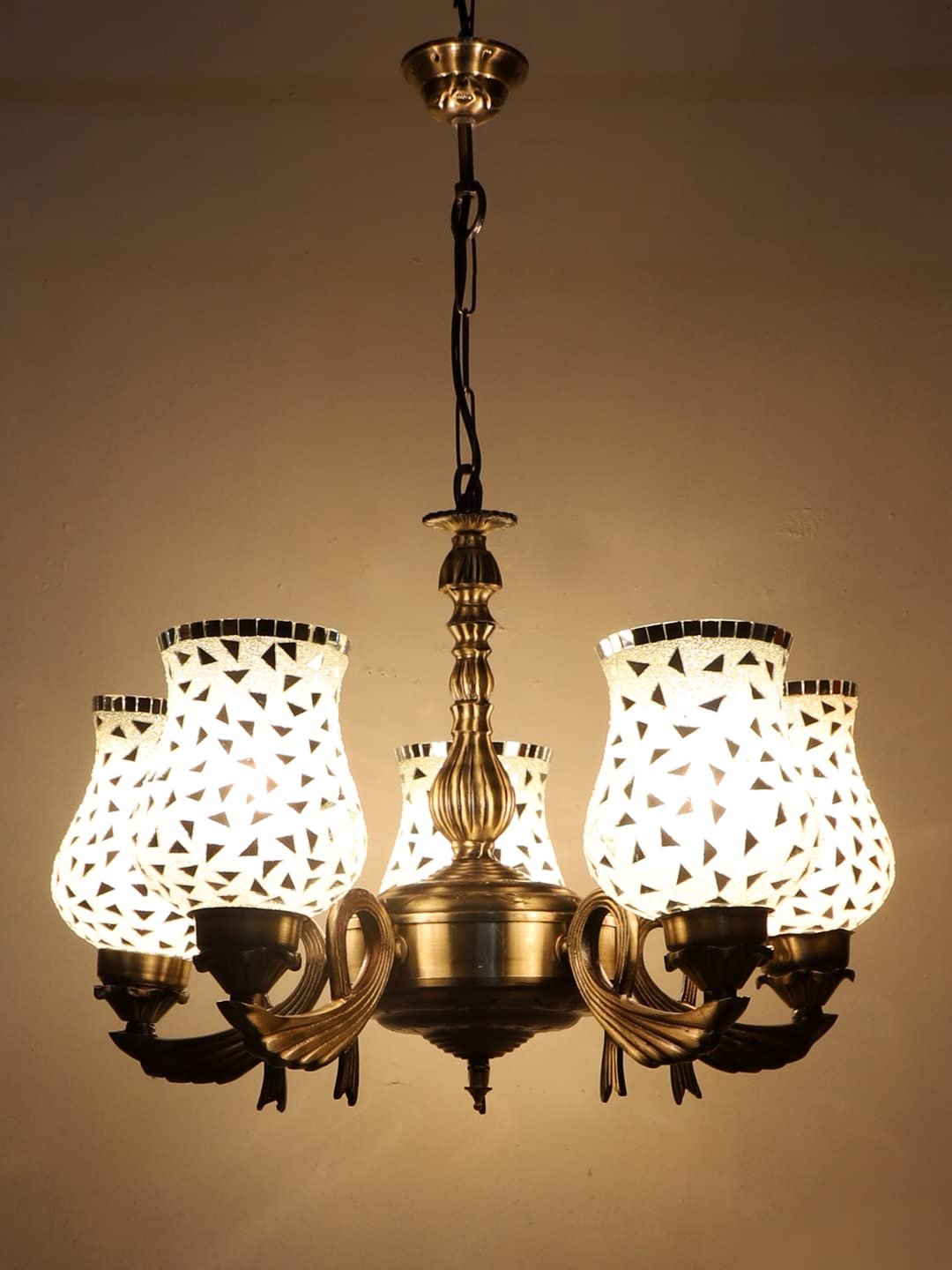 New Era  Light Chandelier with Mosaic Glass Shade (ENG78)