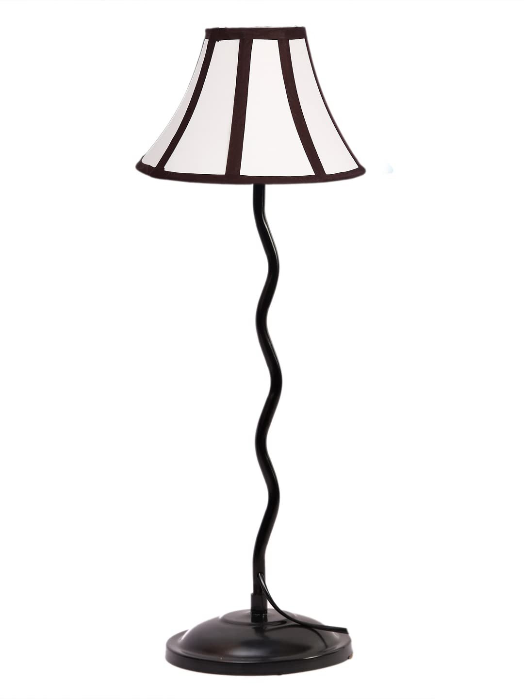 Multicolor Cotton Table lamp with Iron Zig Zag Lamp (12x24.2) Inches -3