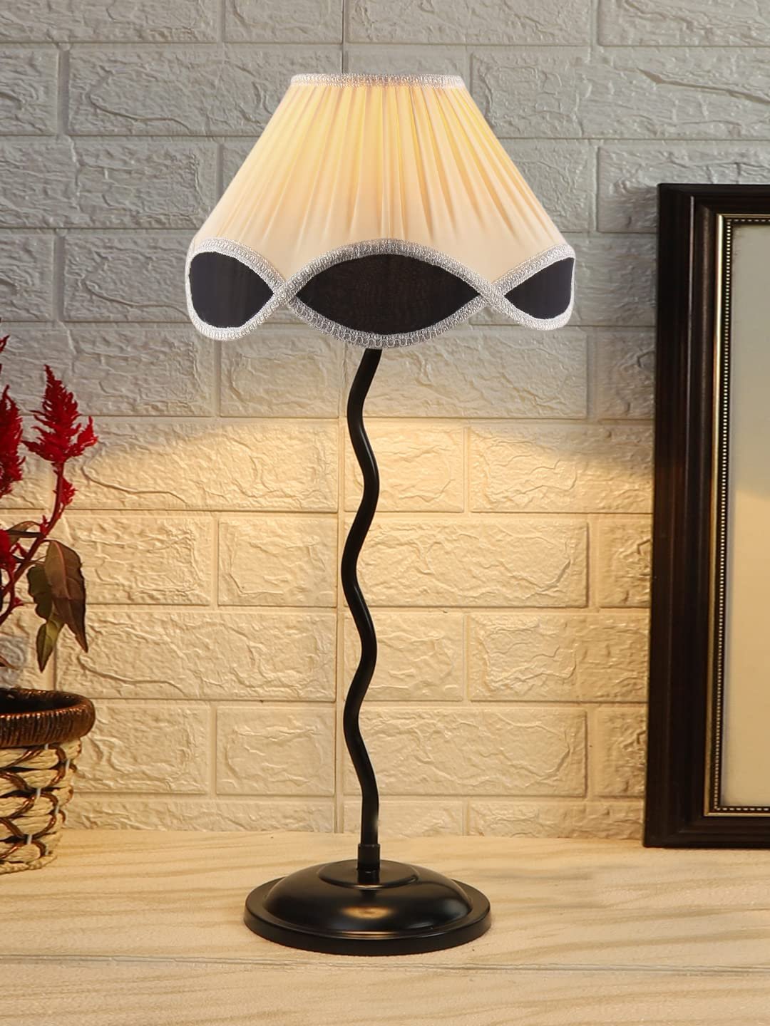Multicolor Vinatge Shade Iron Zig zag lamp (12x25.2) Inches -4